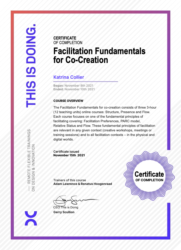 Katrina_Facilitation Fundamentals Certificate