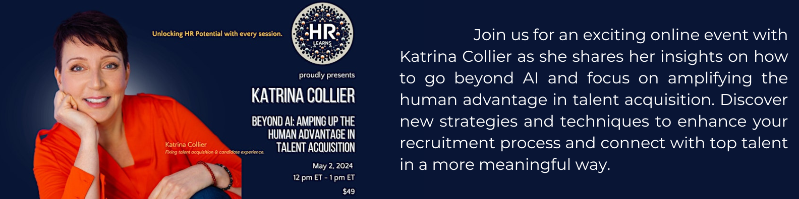 Katrina Collier - webinar for HRLearns on hiring and AI