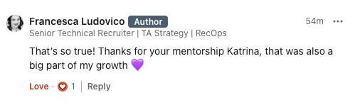 Mentoring Katrina Collier